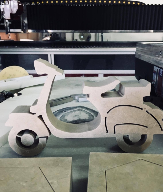 Vespa in beige marble