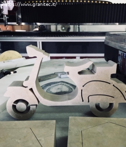 Vespa in beige marble